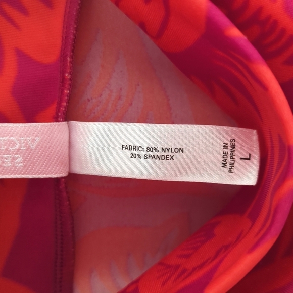 Victoria's Secret Tropical Floral Pull-On Flounce Cover Up Mini Skirt Fuschia L - Picture 4 of 9